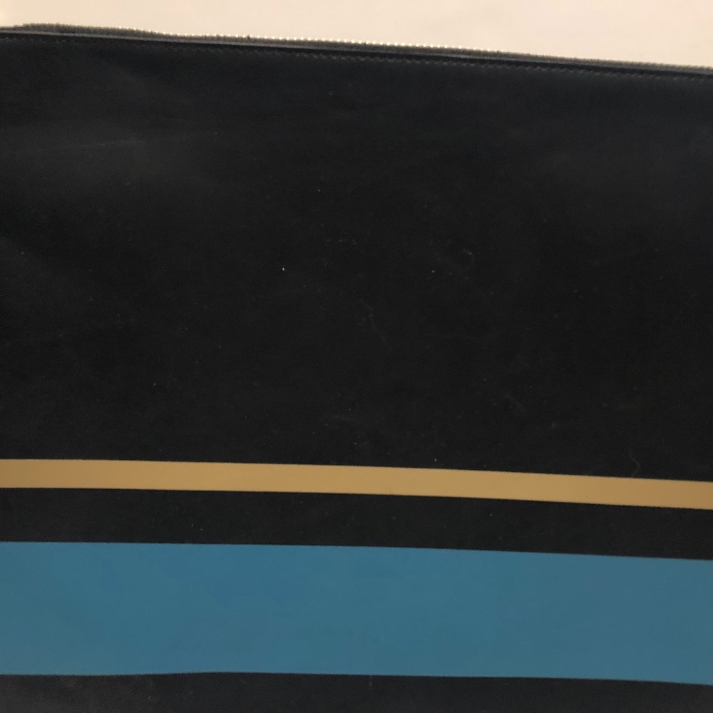 Coach Dark Blue Blue/Beige Striped Computer Sleeve - Picture 4 of 6